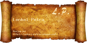 Lenkei Petra névjegykártya