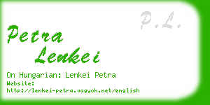 petra lenkei business card